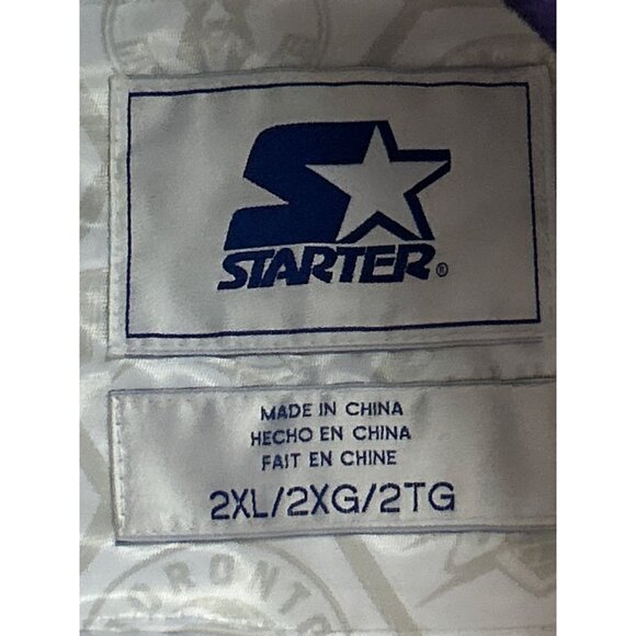 Starter NBA Charlotte 2019 All-Star Game Jacket 2XL White Teal Purple - Picture 3 of 11